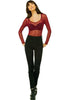 Body Feminino Tule Transparente e Manga Longa