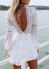 Vestido Curto Rodado com Renda