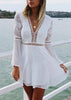Vestido Curto Rodado com Renda