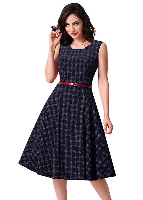Vestido Midi Gode Com Estampa Xadrez