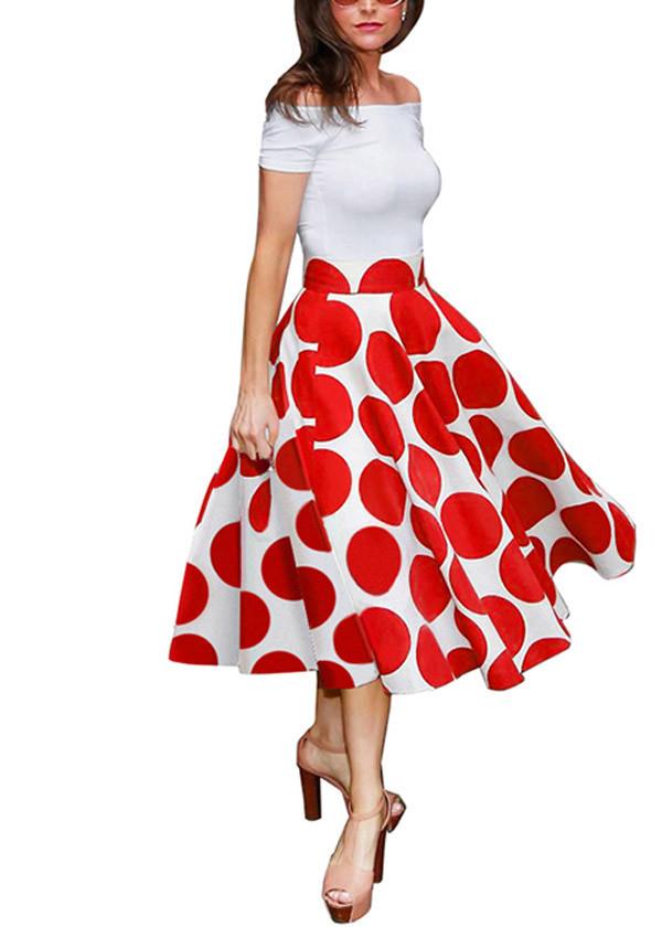 Vestido Midi Godê Ombro Caído