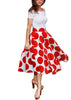 Vestido Midi Godê Ombro Caído
