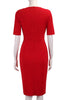 Vestido Midi Tubinho Manga Curta Para Trabalhar