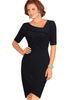 Vestido Midi Tubinho Manga Curta Para Trabalhar