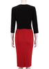 Vestido Midi Tubinho Decote Princesa Para Trabalhar