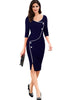 Vestido Midi Tubinho com Fenda Para Trabalhar