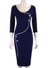 Vestido Midi Tubinho com Fenda Para Trabalhar