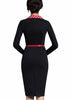 Vestido Midi Tubinho Com Cinto Para Trabalhar