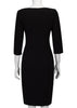 Vestido Midi Tubinho Preto com Botão