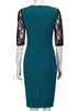 Vestido Midi Tubinho Com Renda E Cintura Alta
