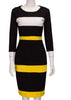 Vestido Midi Tubinho Tricolor