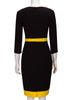 Vestido Midi Tubinho Tricolor