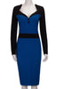 Vestido Midi Tubinho Decote Coração Cintura Marcada