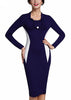 Vestido Midi Tubinho Social Que Afina Cintura