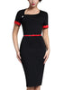 Vestido Midi Tubinho Manga Curta Para Trabalhar