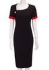 Vestido Midi Tubinho Manga Curta Para Trabalhar
