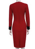 Vestido Midi Tubinho com Detalhe Geométrico