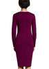 Vestido Midi Tubinho Decote Quadrado