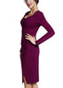 Vestido Midi Tubinho Decote Quadrado