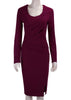Vestido Midi Tubinho Decote Quadrado