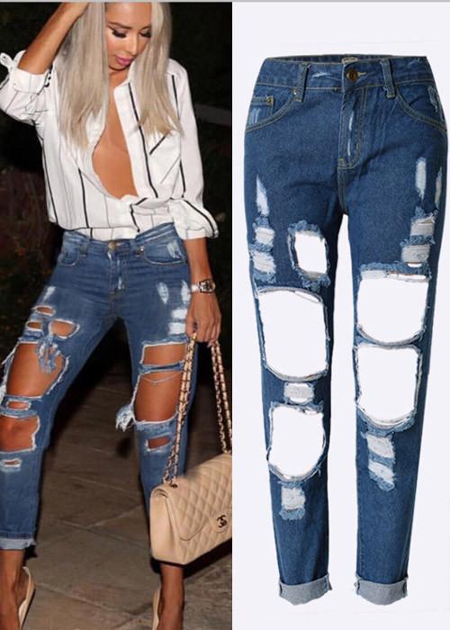 Calça Jeans Boyfriend Destroyed