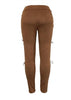 Calça Legging Suede com Ilhós
