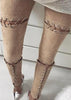 Calça Legging Suede com Ilhós