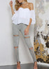 Calça Legging Suede com Ilhós