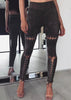 Calça Legging Suede com Ilhós