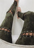 Calça Legging Suede com Ilhós