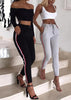 Calça de Moletom Esportiva Com Listras Laterais