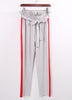 Calça Cintura Alta de Amarrar com Faixa Lateral