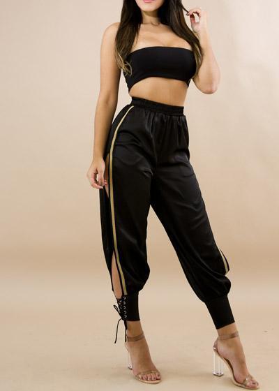 Calça Jogger Esportiva Feminina Com Listra Lateral