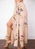 Calça Pantalona Estampa Floral Com Fenda