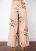 Calça Pantalona Estampa Floral Com Fenda