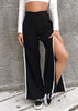 Calça Pantalona Com Fenda E Listra Lateral