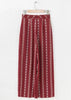 Calça Pantalona Estampada com Fenda