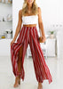 Calça Pantalona Estampada com Fenda