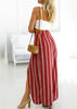 Calça Pantalona Estampada com Fenda