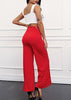 Calça Flare Fenda com Corrente