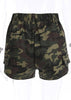 Short Camuflado Feminino Cintura Alta