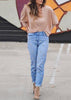Calça Jeans com Pérolas