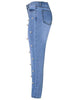 Calça Jeans com Pérolas