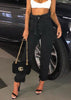 Calça Capri Jeans Cintura Alta com Cinto