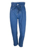 Calça Capri Jeans Cintura Alta com Cinto