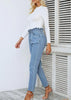 Calça Jeans Cigarrete Cintura Alta
