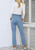 Calça Jeans Cigarrete Cintura Alta