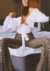 Calça Flare Onça