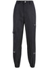 Calça Cargo Preta Feminina com Ziper na Lateral