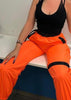 Calca Jogger Feminina Bege Preto